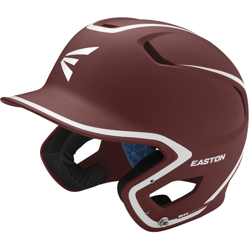 Easton | Z5 2.0 Batting Helmet | Baseball | Senior (7 1/8" - 7 1/2") | Matte Two-Tone Maroon/White