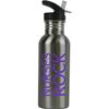 Nurses Rock, RN, LPN, CNA Stainless Steel Water Bottle with Straw Top 20 Ounce Sport Water Bottle Customizable (Purple) view 1