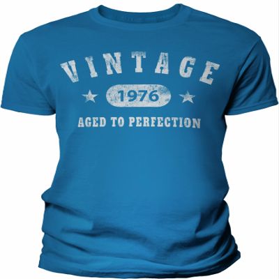 1976 Birthday Shirt for Men - Vintage Stars 1976 Aged to Perfection - 50th Birthday Gift - F/Sapphire-4X