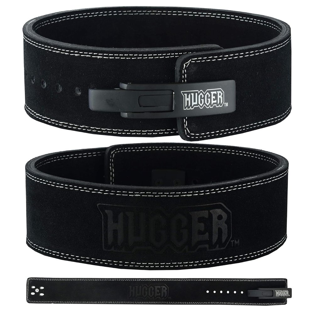 Gym Belt with Lever Buckle Weight Lifting Belt for Men and Women 4" wide Genuine Leather Powerlifting Belt for Gym, Training, Weightlifting, Bodybuilding Fitness and Workout