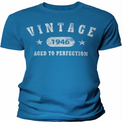 1946 Birthday Shirt for Men - Vintage Stars 1946 Aged to Perfection - 80th Birthday Gift - F/Sapphire-4X