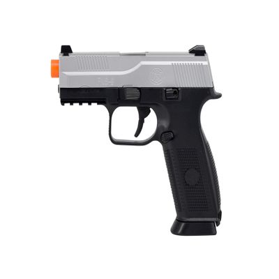FN Herstal FNS-9 Spring Powered Airsoft Pistol, Silver-Black
