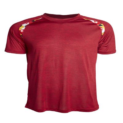 Covalent Activewear Maryland State Souvenir Short Sleeve Gift T-Shirt with Maryland Flag Shoulder Inserts