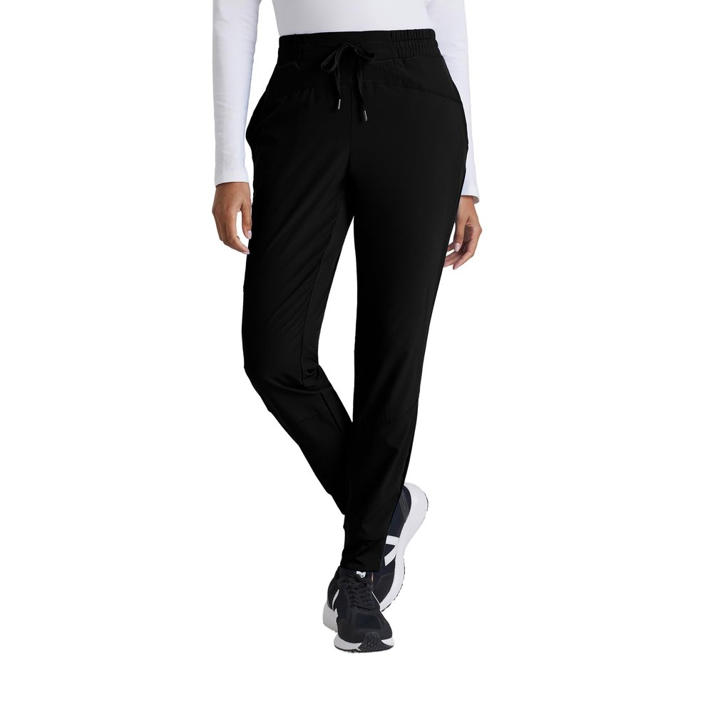 BARCO One Boost Classic Fit Scrub Jogger for Women  Black, 3-Pocket Mid-Rise Pants w/ 360 Spandex Stretch, Moisture Wicking, Anti-Static and Quick-Shed  Large, Regular Fit