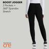BARCO One Boost Classic Fit Scrub Jogger for Women  Black, 3-Pocket Mid-Rise Pants w/ 360 Spandex Stretch, Moisture Wicking, Anti-Static and Quick-Shed  Large, Regular Fit view 4