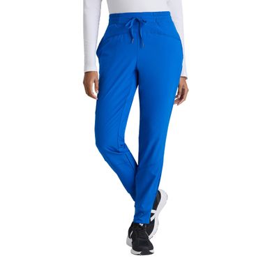 BARCO One Boost Classic Fit Scrub Jogger for Women  New Royal, 3-Pocket Mid-Rise Pants w/ 360 Spandex Stretch, Moisture Wicking, Anti-Static and Quick-Shed  Large, Tall Fit