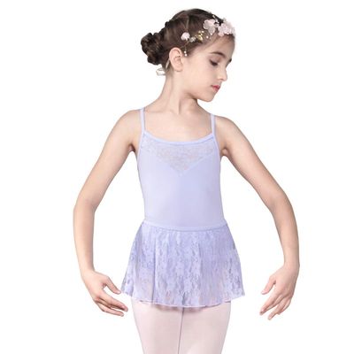 116243502 Kids Lace Skirt Match Leotard Ballet Skirts for Girl (L/C 140, Lavender)