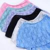 116243502 Kids Lace Skirt Match Leotard Ballet Skirts for Girl (L/C 140, Lavender) view 3