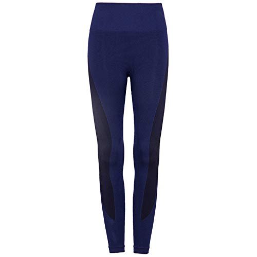 Amesin Waist Shaper Slimming Pants Women Fitness Seamless Yoga Leggings (Large, X- Large, Black Navy)