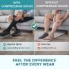 ACTINPUT 8 Pairs Compression Socks Women & Men -Best Medical,Travel & Flight Socks-Running & Fitness (L/XL, Nude) view 3