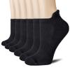 CS CELERSPORT Cushion No Show Tab Athletic Running Socks for Men and Women (6 Pairs),XL,Black view 1