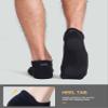 CS CELERSPORT Cushion No Show Tab Athletic Running Socks for Men and Women (6 Pairs),XL,Black view 4