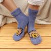 BambooMN Women's Super Soft Warm Microfiber Fuzzy Cozy Animal Socks, 06 Lion, 3 Pairs Value Pack view 4