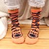 BambooMN Women's Super Soft Warm Microfiber Fuzzy Cozy Animal Socks, 10 Tiger, 3 Pairs Value Pack view 2