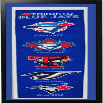 Toronto Blue Jay Logo History Felt Banner 14 x 37