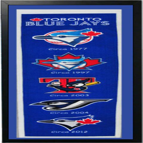 Toronto Blue Jay Logo History Felt Banner 14 x 37