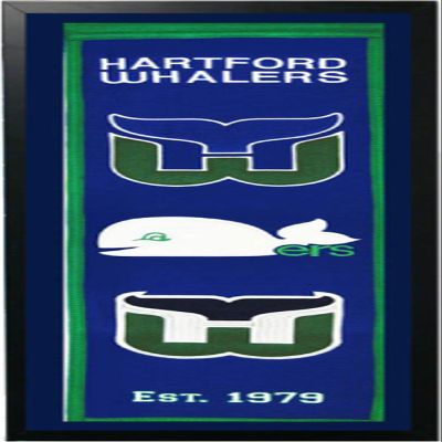 Hartford Whalers Logo History Felt Banner 14 x 37