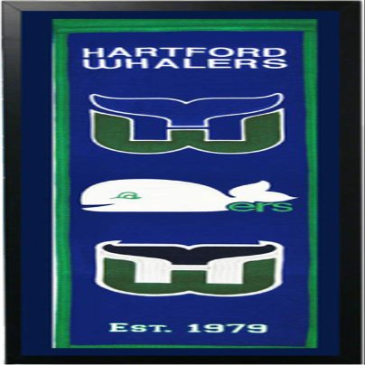 Hartford Whalers Logo History Felt Banner 14 x 37