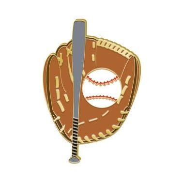 Baseball Pin - 1" Baseball Bat Glove And Ball Lapel Pin 30 Pack