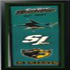 San Jose Sharks Logo History Felt Banner - 14 x 37 Framed view 1