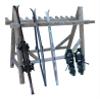 22-Place Freestanding Ski Log Racks, Pole Ski Holders, Garage Racks for Organization, Pole Stands, Snowboard Rack Garage, Snow Skis Sports Storage - Unfinished