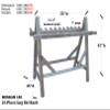 22-Place Freestanding Ski Log Racks, Pole Ski Holders, Garage Racks for Organization, Pole Stands, Snowboard Rack Garage, Snow Skis Sports Storage - Unfinished view 2