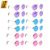 Skeleteen Tinted Round Hippie Glasses  Pink Purple And Blue 60's Style Hipster Circle Bulk Party Sunglasses - 12 Pairs view 1
