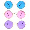 Skeleteen Tinted Round Hippie Glasses  Pink Purple And Blue 60's Style Hipster Circle Bulk Party Sunglasses - 12 Pairs view 2