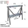 21-Place Freestanding Log Ski Rack Holder, Indoor & Outdoor Snowboard Racks, Standing Storage, Garage Racks for Snow Skis & Poles, Durable Snowboard Rack Garage Storage Organizer - Canyon Brown view 2
