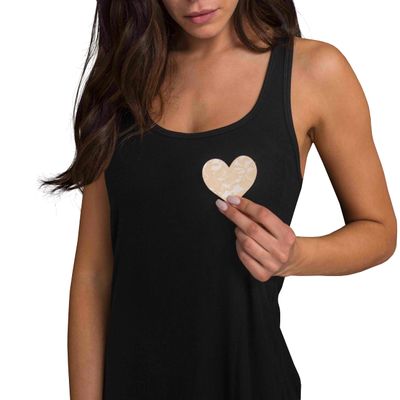 The Natural Women's Heart Shape Nipple Covers Underwear, black, o/s