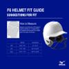 Mizuno F6 Adult Fastpitch Softball Batting Helmet with Mask, White, Small/Medium view 4