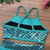 Agoky Kids Girls 2PCS Sports Outfits Ballet Gym Sequins Mermaid Tank Top Shorts Set Tankini Swimwear Gymnastics Tracksuit Lake Blue 10 Years view 2