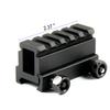 TACFUN 3 Pack 1" High & 0.75" Medium & 0.5" Low Riser 5 Slot 20mm See Through Scope Mount view 2