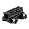 TACFUN 3 Pack 1" High & 0.75" Medium & 0.5" Low Riser 5 Slot 20mm See Through Scope Mount view 3