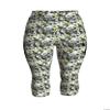 ARENA Women's Gym 3/4 Tights Yoga Pants Leggings, Camo Soft Green - Black, L view 1