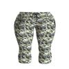 ARENA Women's Gym 3/4 Tights Yoga Pants Leggings, Camo Soft Green - Black, L view 3