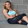 ARENA Women's Gym 3/4 Tights Yoga Pants Leggings, Camo Soft Green - Black, L view 4