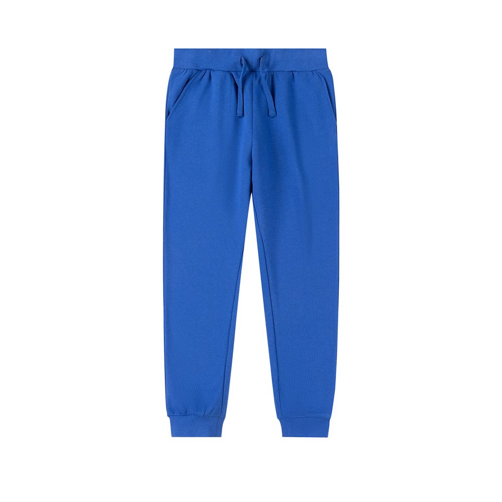 Kid Nation Kids Sweatpants Unisex Soft Brushed Fleece Casual Pull On Jogger with Pockets for Boys or Girls Size 5 6 Blue 01