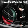 RUNCL PowerBraid Braided Fishing Line, Ultra Durable Braided Line 8 Strands - Seamless Weaving Tech, Enhanced Coating Tech, Round Profile, Zero Stretch (Moss Green, 300Yds, 18LB(8.2kgs)) view 2