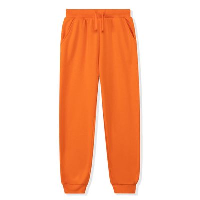 Kid Nation Kids Sweatpants Unisex Soft Brushed Fleece Casual Pull On Jogger with Pockets for Boys or Girls Size 5 6 Orange