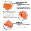 Kid Nation Kids Sweatpants Unisex Soft Brushed Fleece Casual Pull On Jogger with Pockets for Boys or Girls Size 5 6 Orange view 4