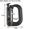 XTACER Tactical Multipurpose Small D-Ring Locking Hanging Hook Tactical Link Snap Keychain Button Release for Molle Webbing (Set of 10) (5 Black +5 Brown) view 3