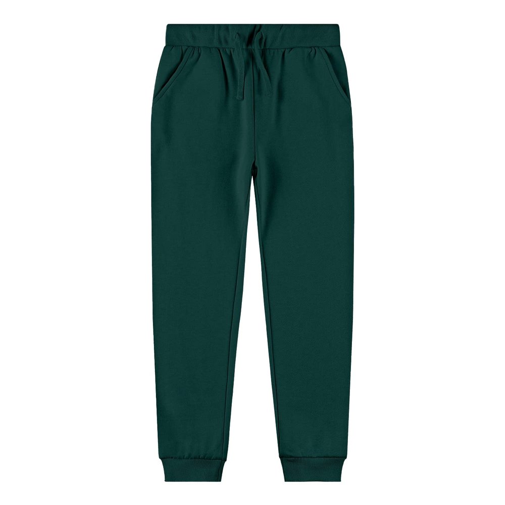 Kid Nation Kids Sweatpants Unisex Soft Brushed Fleece Casual Pull On Jogger with Pockets for Boys or Girls Size 10 12 Evergreen