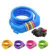 IDEALUX Bike Lock - High Security 5 Digit Resettable Combination Coiling Cable Lock Best for Bicycle Outdoors - 4 Feet x 1/2 Inch (Blue) view 1