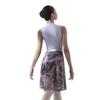 Baiwu Dance 117145403 Floral Mesh Ballet Skirt Wrap Dance Skirt (M 165, Gray+Purple) view 2