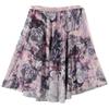 Baiwu Dance 117145403 Floral Mesh Ballet Skirt Wrap Dance Skirt (M 165, Gray+Purple) view 3