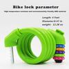 IDEALUX Bike Lock Cable, 4 Feet Bicycle Cable Lock with Mounting Bracket 5-Digit Combination Lightweight Bike Locks Green view 2