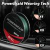 RUNCL PowerBraid Braided Fishing Line, Ultra Durable Braided Line 4 Strands - Seamless Weaving Tech, Enhanced Coating Tech, Zero Stretch, High Sensitivity (Moss Green, 300Yds, 20LB(9.1kgs)) view 2