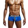 JOCKMAIL Men Open Back Underwear Men Boxer Shorts Cotton Backless Gay Underwear (M, Blue) view 1