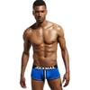 JOCKMAIL Men Open Back Underwear Men Boxer Shorts Cotton Backless Gay Underwear (M, Blue) view 4